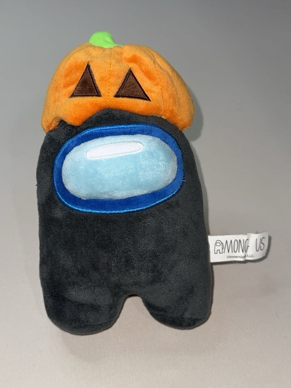 Among Us Black Crewmate 7" Plush with Pumpkin Hat Special Edition Halloween